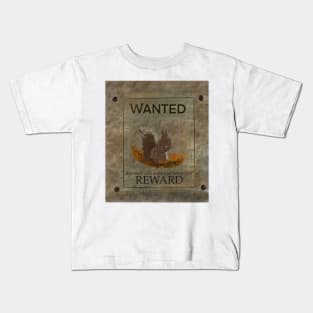 Wanted squirrel poster Kids T-Shirt